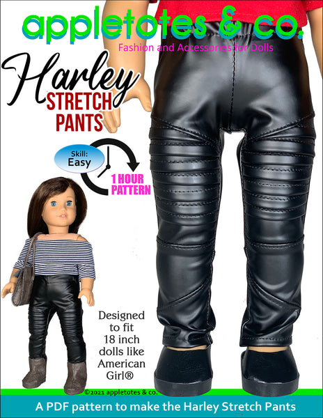 Harley Stretch Pants 18 Inch Doll Sewing Pattern