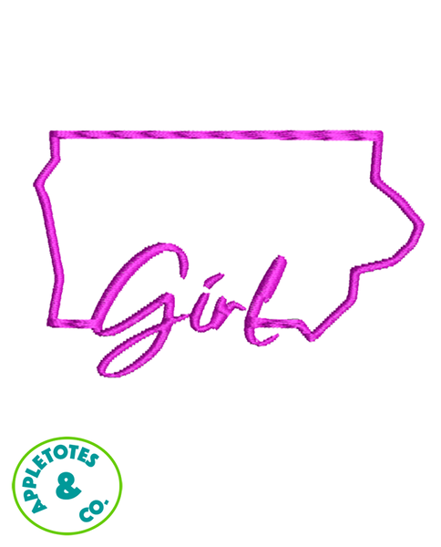 Iowa Girl Machine Embroidery File for 18 Inch Dolls