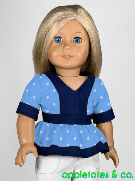 Katya Dress Blouse Combo 18 Inch Doll Sewing Pattern