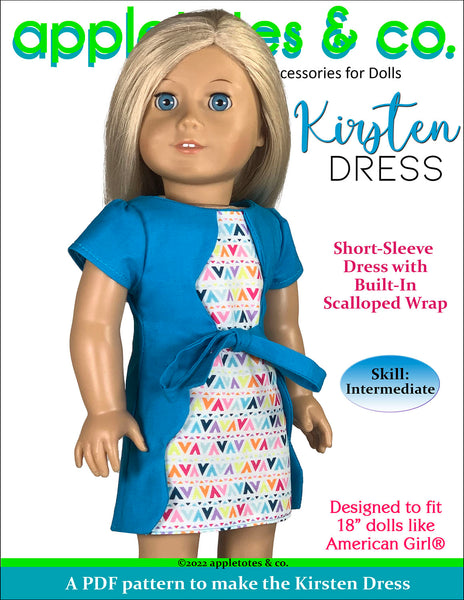 Kirsten Dress 18 Inch Doll Sewing Pattern