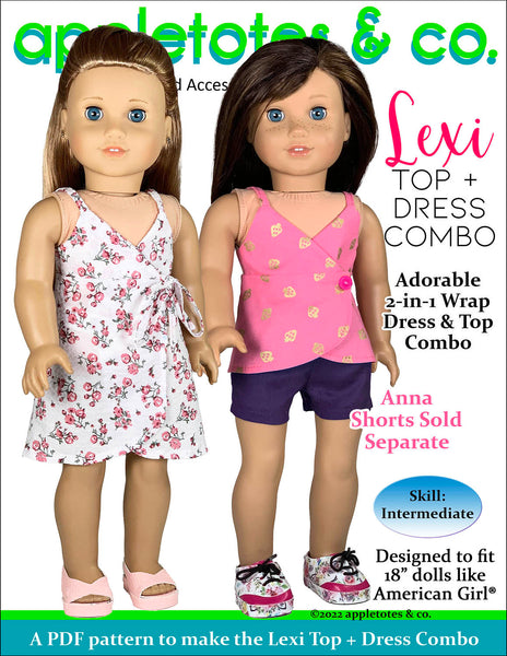 Lexi Top + Dress 18 Inch Doll Sewing Pattern