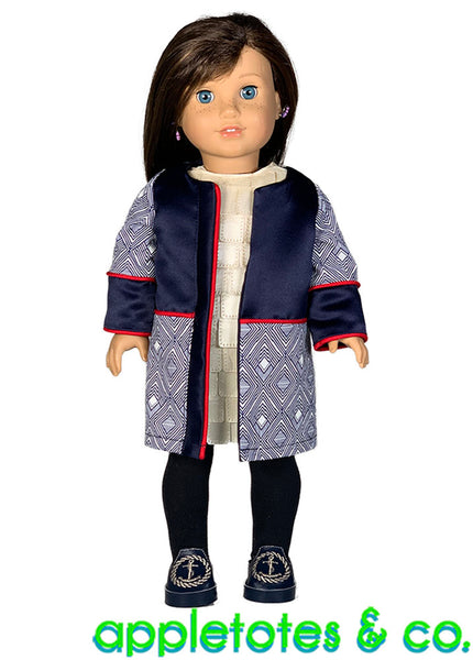 Milan Coat 18 Inch Doll Sewing Pattern