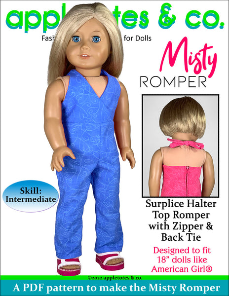 Misty Romper 18 Inch Doll Sewing Pattern