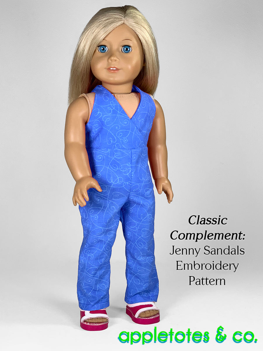 70s Jumpsuit 18 Inch Doll Sewing Pattern – Appletotes & Co.
