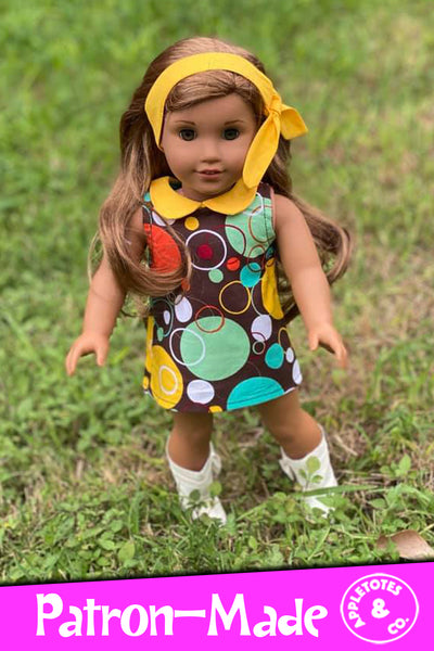 Free Mod Dress Sewing Pattern for 18 Inch Dolls