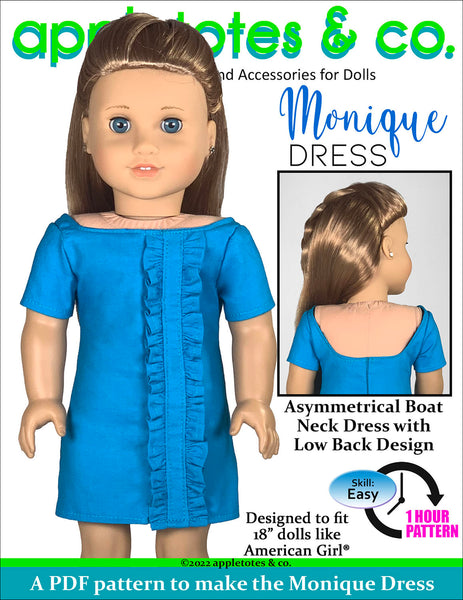 Monique Dress 18 Inch Doll Sewing Pattern
