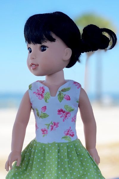 Myrtle Dress Sewing Pattern for 14.5" Dolls