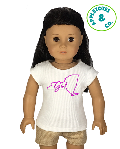 New York Girl Machine Embroidery File for 18 Inch Dolls