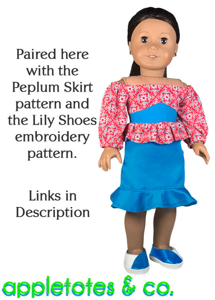 Olivia Blouse Sewing Pattern for 18 Inch Dolls