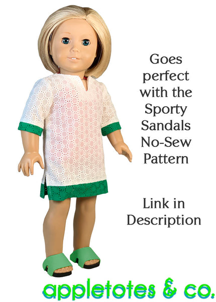 Palm Beach Tunic Sewing Pattern for 18 Inch Dolls