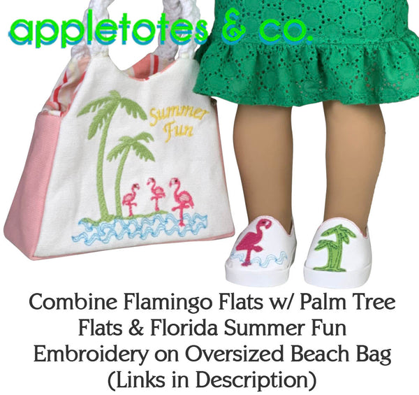 Palm Tree Flats ITH Embroidery Patterns for 18 Inch Dolls