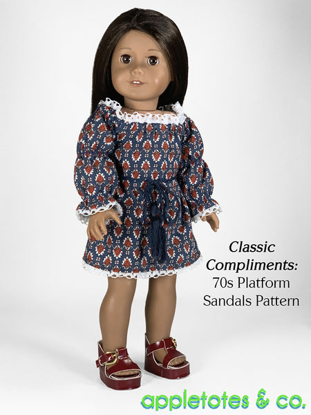 Peasant Dress 18 Inch Doll Sewing Pattern