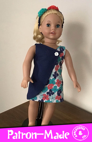 Penelope Dress Sewing Pattern for 18 Inch Dolls