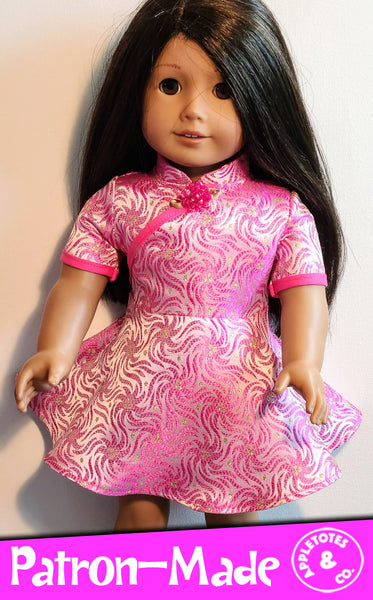 Peony Dress 18 Inch Doll Sewing Pattern