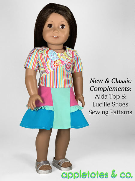 Perla Skirt 18 Inch Doll Sewing Pattern