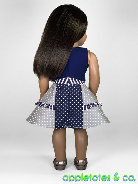Perla Skirt 18 Inch Doll Sewing Pattern