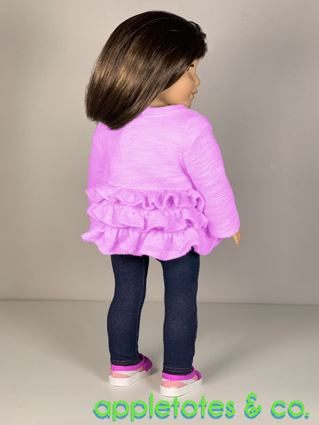 Poppy Cardigan 18 Inch Doll Sewing Pattern