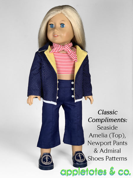 Reversible Cher Jacket 18 Inch Doll Sewing Pattern