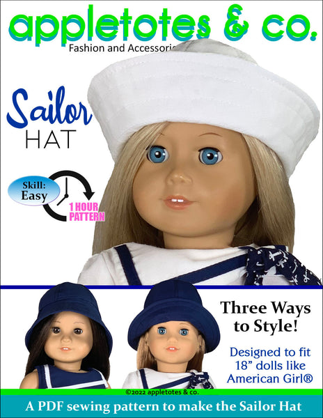 Sailor Hat 18 Inch Doll Pattern