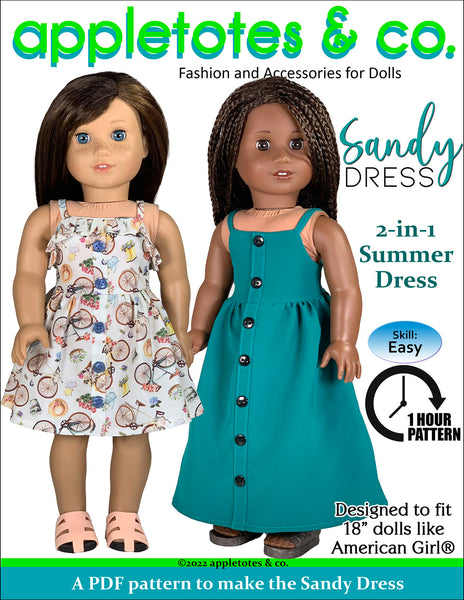 Sandy Dress 18 Inch Doll Sewing Pattern