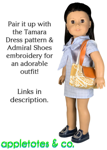 Snappy Handbag Sewing Pattern for 18 Inch Dolls