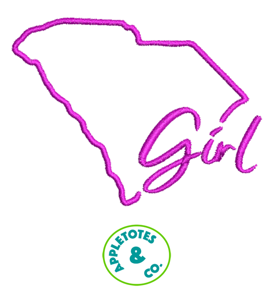 South Carolina Girl Machine Embroidery File for 18" Dolls