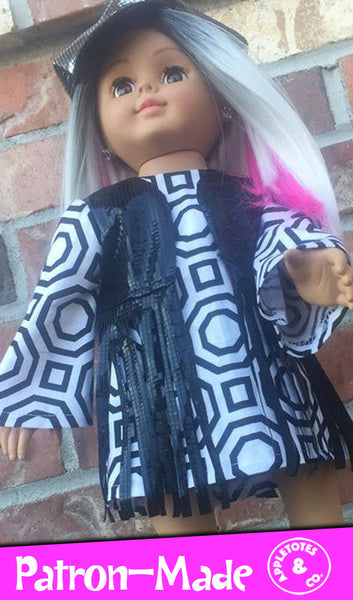 Stevie 70s Dress Sewing Pattern for 18 Inch Dolls