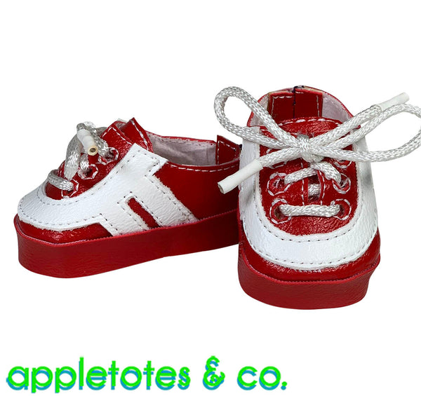 Sydney Leather Sneakers ITH Embroidery Pattern for 14 Inch Dolls
