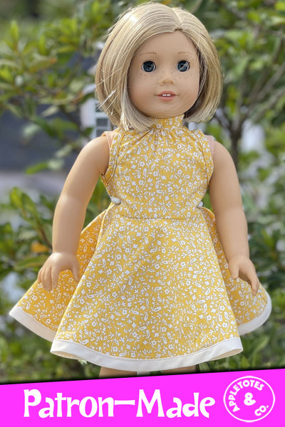 Sylvia Dress 18 Inch Doll Sewing Pattern