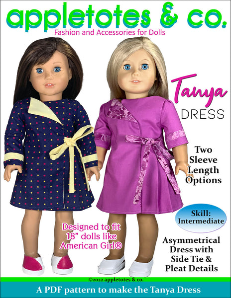 Tanya Dress 18 Inch Doll Sewing Pattern