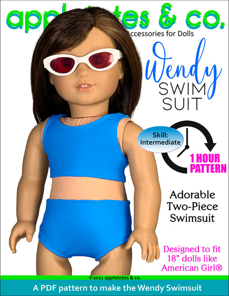 Wendy Swimsuit 18 Inch Doll Sewing Pattern