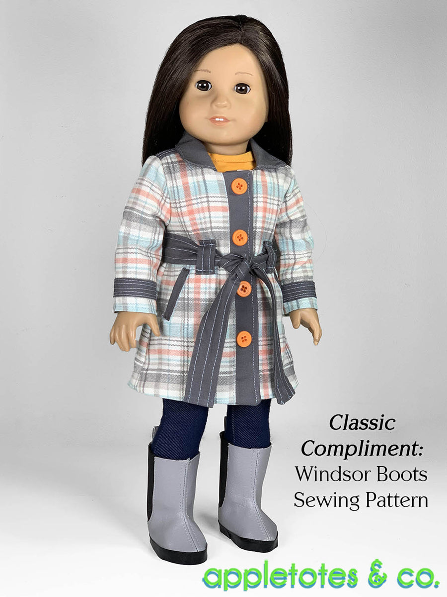 Yorktown Coat 18 Inch Doll Sewing Pattern Appletotes & Co.