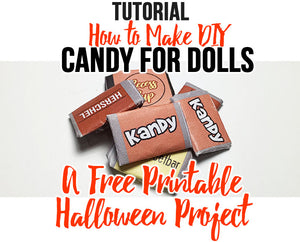 How To Make DIY Mini Halloween Candy For Dolls [Free Printable]
