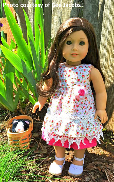 Mori Girl Ruffled Dress 18 Inch Doll Sewing Pattern