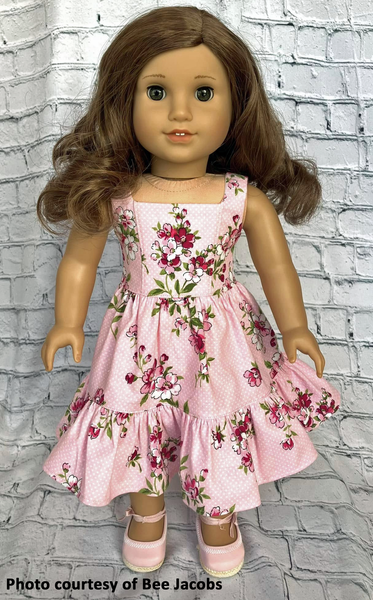 Tiered Jumper Dress 18 Inch Doll Sewing Pattern