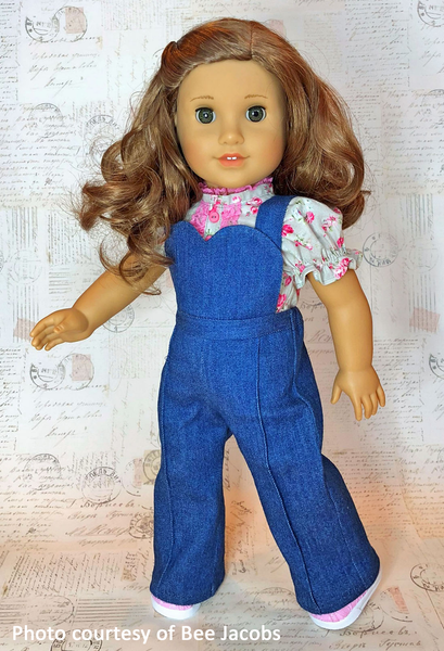 Sweetheart Overalls Inch Doll Sewing Pattern