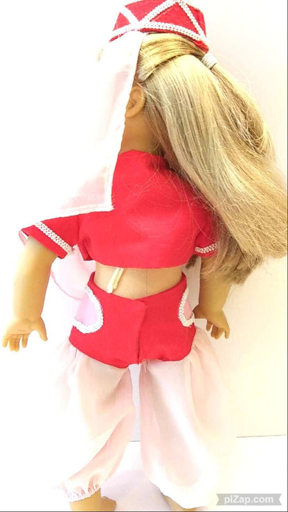 Belly Dancer Costume 14 and 18 Inch Doll Sewing Pattern