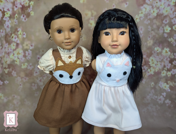 Animal Pinafore Dress 18 Inch Doll Sewing Pattern