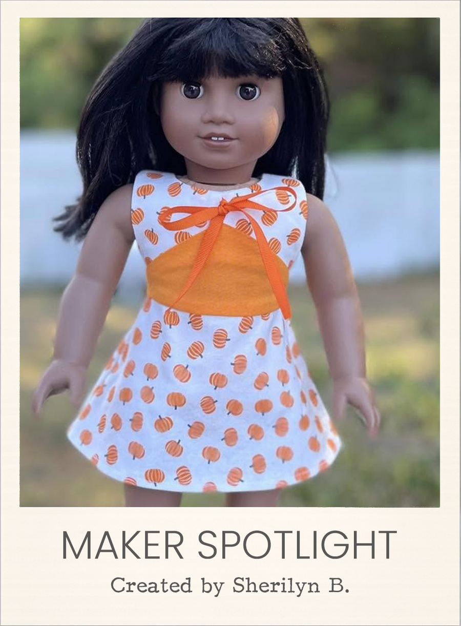 Claudia Dress 18 Inch Doll Sewing Pattern
