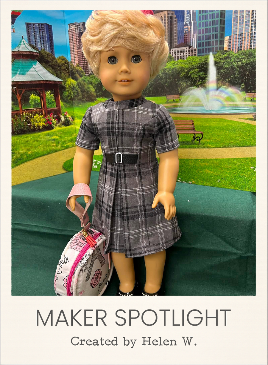 Corinne Dress Sewing Pattern for 18 Inch Dolls