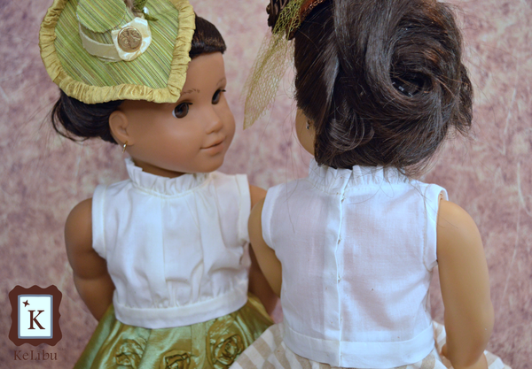 Ruffle Neck Blouse 18 Inch Doll Sewing Pattern - Steampunk Separates 3