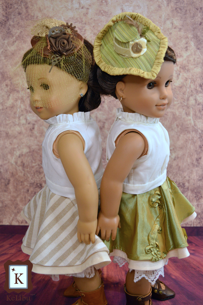 Ruffle Neck Blouse 18 Inch Doll Sewing Pattern - Steampunk Separates 3