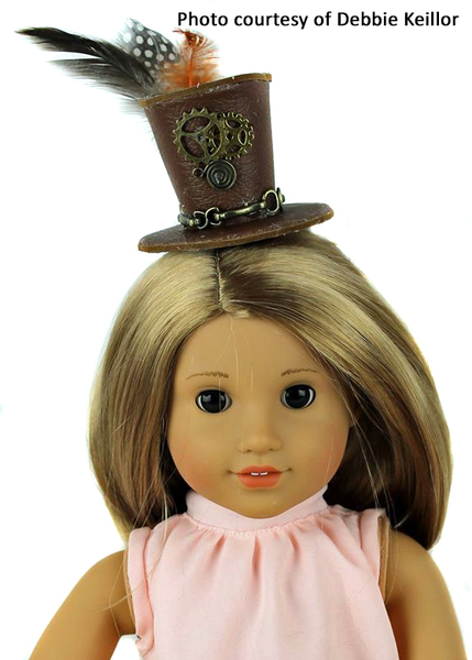 Steampunk Separates Mini Top Hat and Fascinator 18 Inch Doll Sewing Pattern