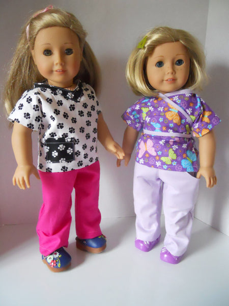 Dolly Hospital Scrubs 18 Inch Doll Sewing Pattern