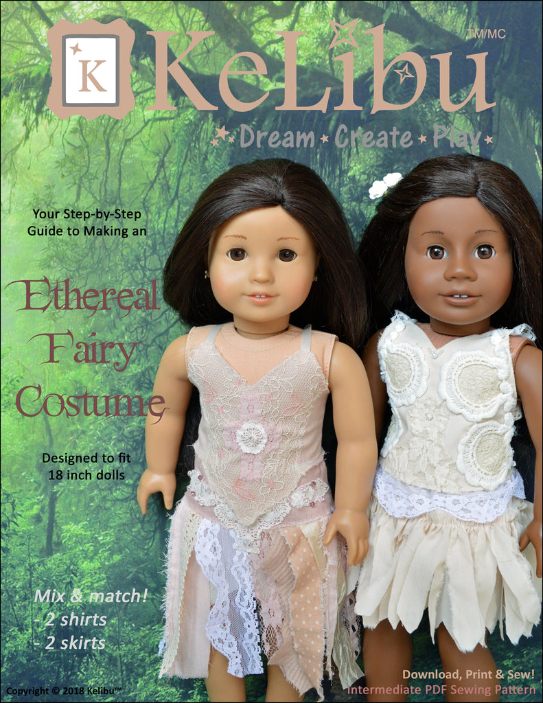 Ethereal Fairy Costume 18 Inch Doll Sewing Pattern Appletotes & Co. Ethereal Fairy Costume 18 Inch Doll Sewing Pattern Appletotes & Co.