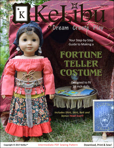 Fortune Teller Costume 18 Inch Doll Sewing Pattern