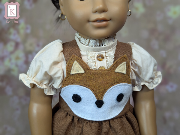 Animal Pinafore Dress 18 Inch Doll Sewing Pattern