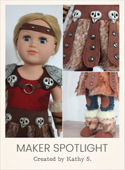 Customer-made Roman Gladiator Costume Sewing Pattern for 18 Inch Dolls