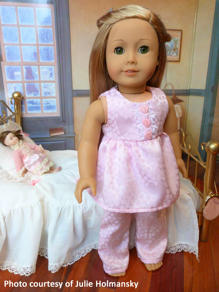 Winter and Summer PJs Inch Doll Sewing Pattern