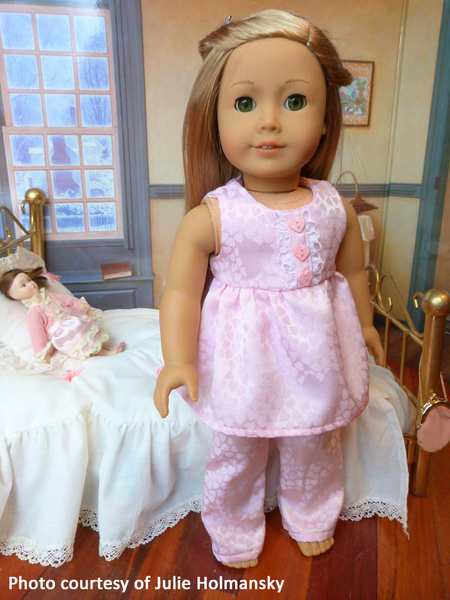 Winter and Summer PJs Inch Doll Sewing Pattern